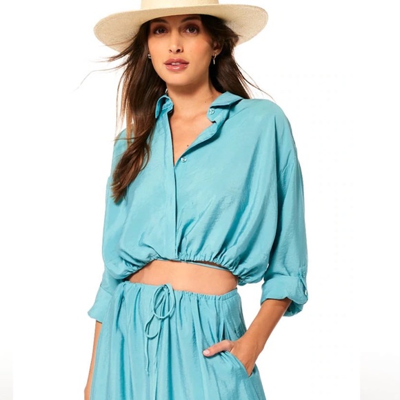 Young Fabulous & Broke Tops - Young Fabulous & Broke Julep Top Turquoise Small NWT